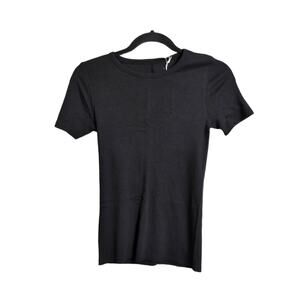 NWT Everlane Black Short Sleeve Crew Neck Stretch Basic T-Shirt S